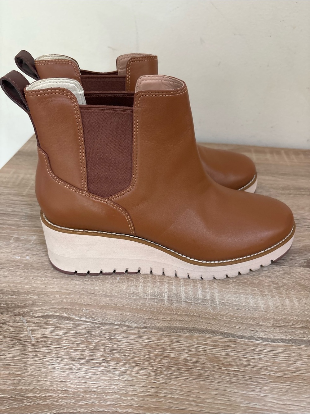 NWOT Zero Grand Cole Haan Chelsea Wedge Booties size 8.5 - Picture 4 of 7